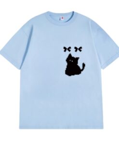 Adorable Cartoon Kitten Butterfly T-Shirt