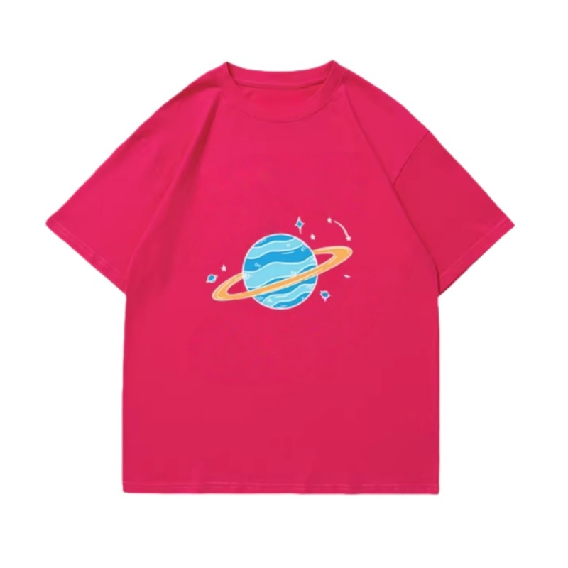 Relaxed-Fit T-Shirt with Planet Print