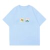 Cute Anime Print Blue T-Shirt